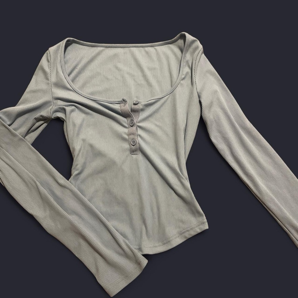 Baby Blue Long Sleeve Women's Top